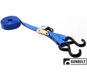 15' X 1" Standard Cambuckle Blue Webbing Hooks