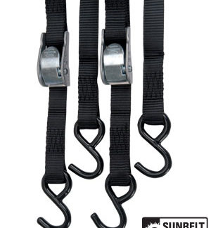 PRO GRIP Cambuckle 8' x 1" w/ Hooks Black Aero Design (2 per pack)