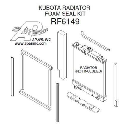 Kubota Radiator Foam Seal Kit