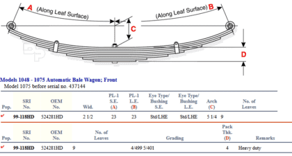 Heavy Duty Leaf Spring Complete