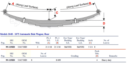 Heavy Duty Leaf Spring Complete