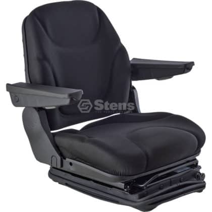 Mid-Back Driver Seat Pneumatic Black Cloth w/Armrest